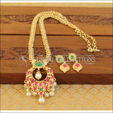 Designer Gold Plated Kempu Necklace Set M865 - Necklace Set