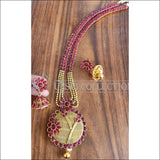 DESIGNER GOLD PLATED KEMPU NECKLACE SET UTV1028 - RUBY - Necklace Set