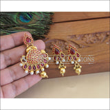 Designer Gold Plated Kempu Pendant Set M2980 - Pendant Set