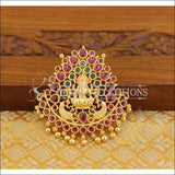 Designer gold plated Kempu Temple pendant M1140 - multy - Pendant Set