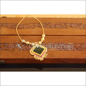 Designer Gold Plated Kerala Style Palakka Necklace M2118 - Set