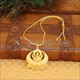 Designer Gold plated kerala style pendant with chain M215 - Pendant Set