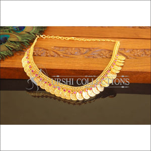 Designer Gold Plated Lakshmi Coin Necklace M2400 - Necklace Set