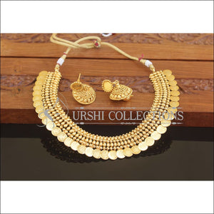 Designer Gold Plated Lakshmi Coin Necklace Set M2728 - Necklace Set