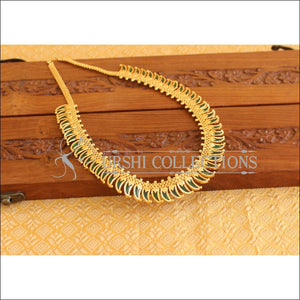 Designer Gold Plated long Mango Palakka Necklace M2114 - Set