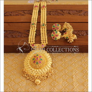 Designer Gold Plated Long Necklace Set M2023 - Necklace Set