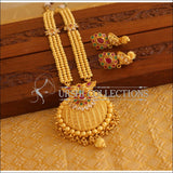 Designer Gold Plated Long Necklace Set M2024 - Necklace Set