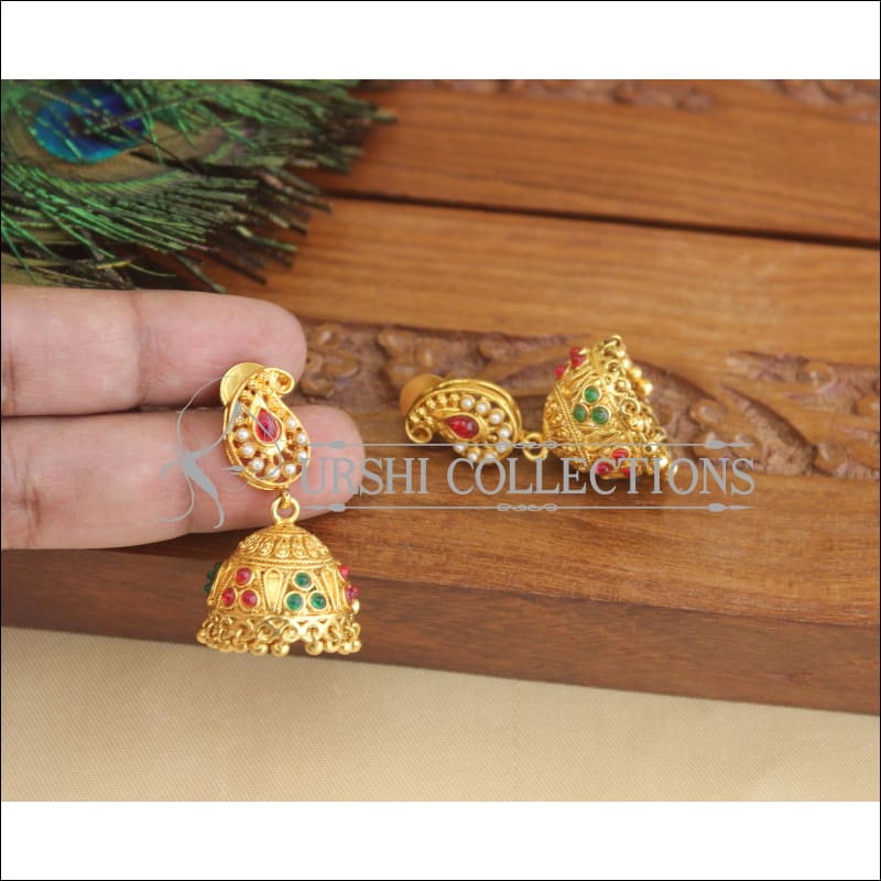 Designer Gold Plated Mango Earrings M2951 - Earrings
