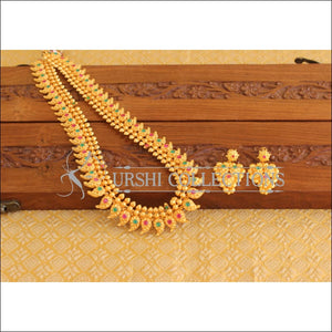 Designer Gold Plated Mango long Necklace Set M2297