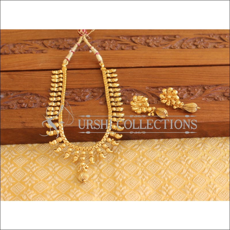 Designer Gold Plated Mango Necklace Set M2068 - Necklace Set