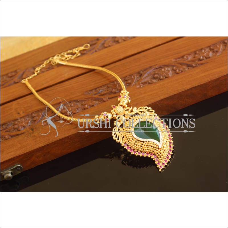 Designer Gold Plated Mango palakka Necklace M2073 - Set
