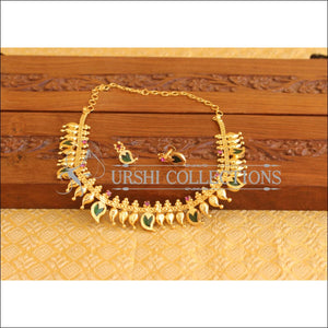 Designer Gold Plated Mango Palakka NecklaceSet M2125 - Necklace Set