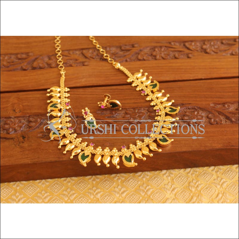 Antique Gold Alloy Brass Party Wear Designer Choker Necklace Set kaj 942,  Box, Occasion: Wedding at Rs 2900/piece in Mumbai