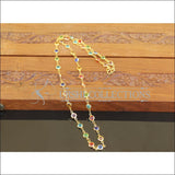 Designer Gold Plated Multi Color Stone Chain M2712 - Necklace Set