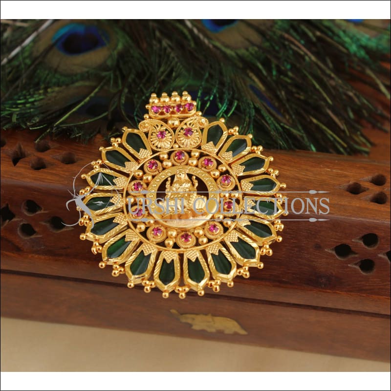 Designer Gold plated Nagapadam Temple pendant M967 - Pendant Set