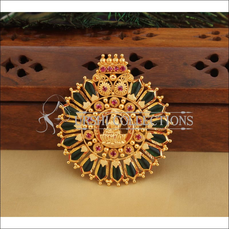 Designer Gold plated Nagapadam Temple pendant M967 - Pendant Set