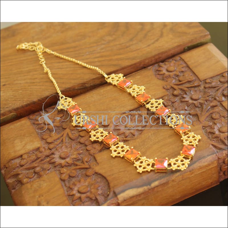 Designer gold plated necklace M829 - Necklace Set