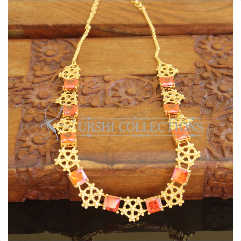 Designer gold plated necklace M829 - Necklace Set
