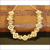 Designer gold plated necklace M830 - pink - Necklace Set