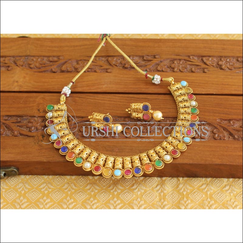 Designer Gold Plated Necklace Set M2059 - Necklace Set