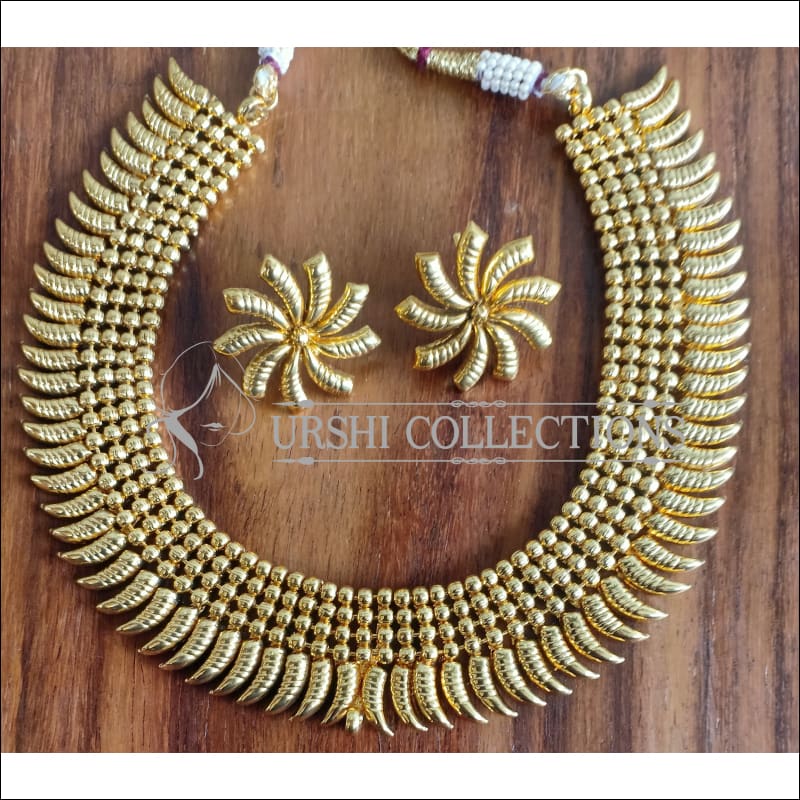 DESIGNER GOLD PLATED NECKLACE SET UTV868 - Necklace Set