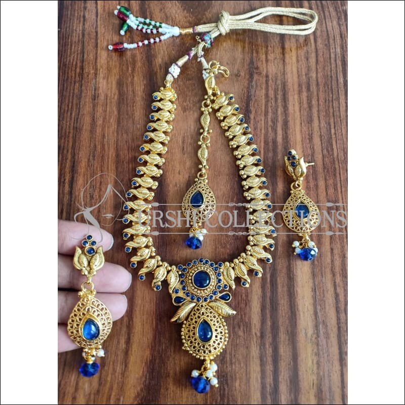 DESIGNER GOLD PLATED NECKLACE SET UTV953 - Necklace Set