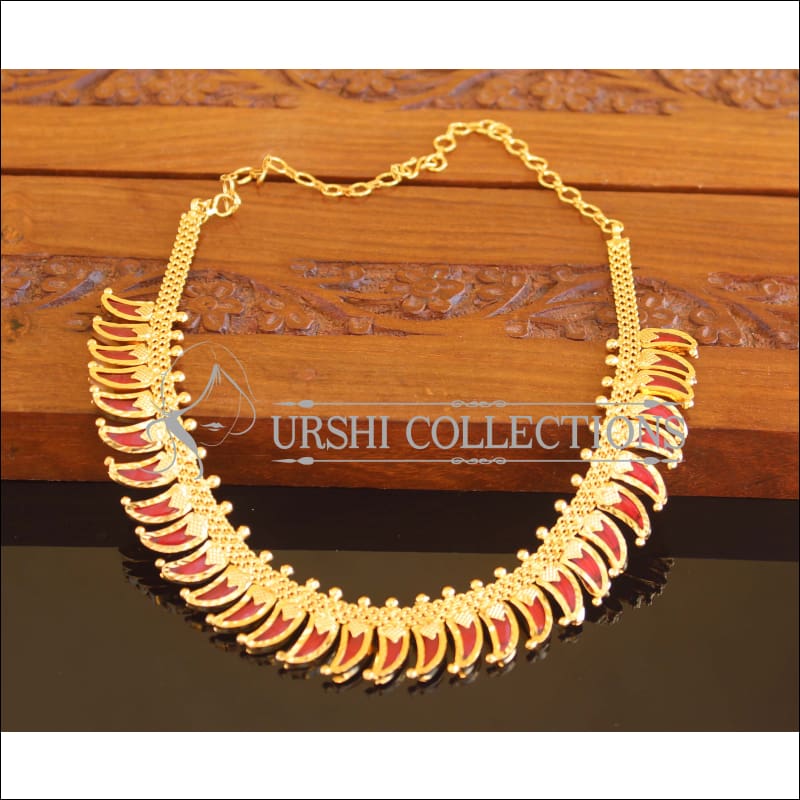 Designer Gold Plated Palakka Mango Necklace M2103 - Set