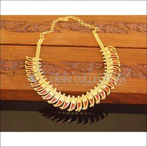 Designer Gold Plated Palakka Mango Necklace M2103 - Set