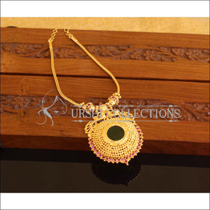 Designer Gold Plated Palakka Necklace M2074 - Set