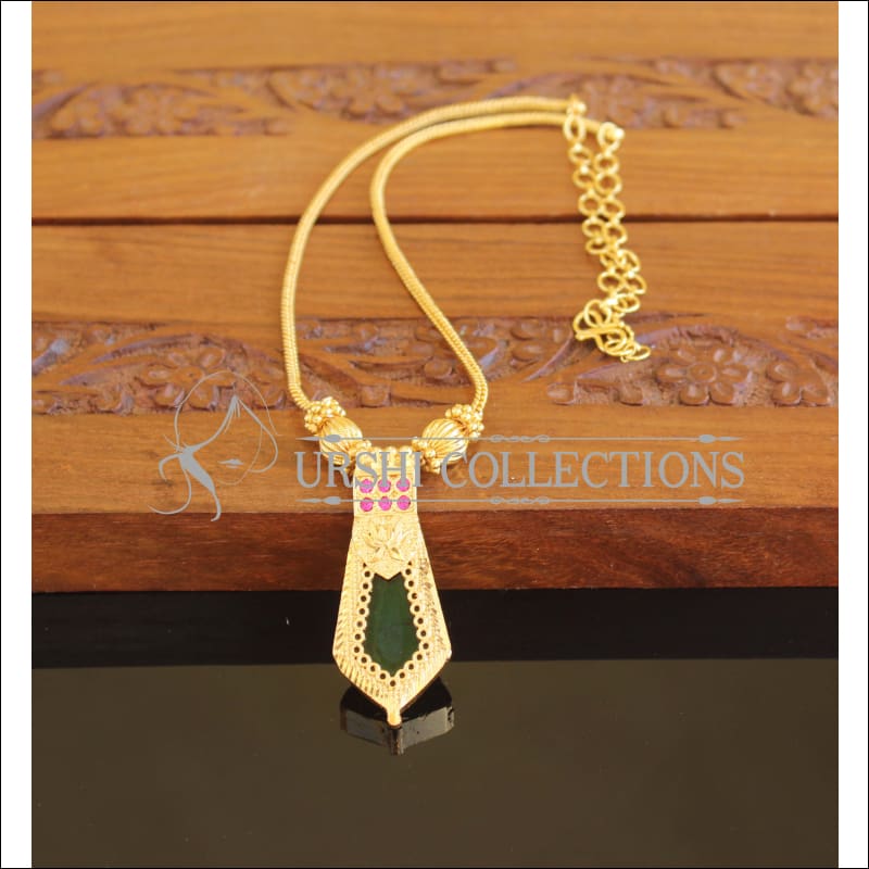 Designer Gold Plated Palakka Necklace M2077 - Set