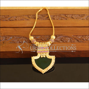 Designer Gold Plated Palakka Necklace M2079 - Set
