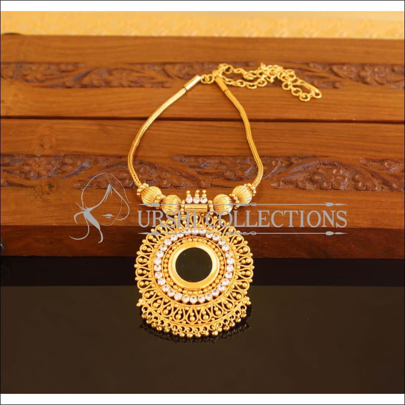 Designer Gold Plated Palakka Necklace M2090 - Set