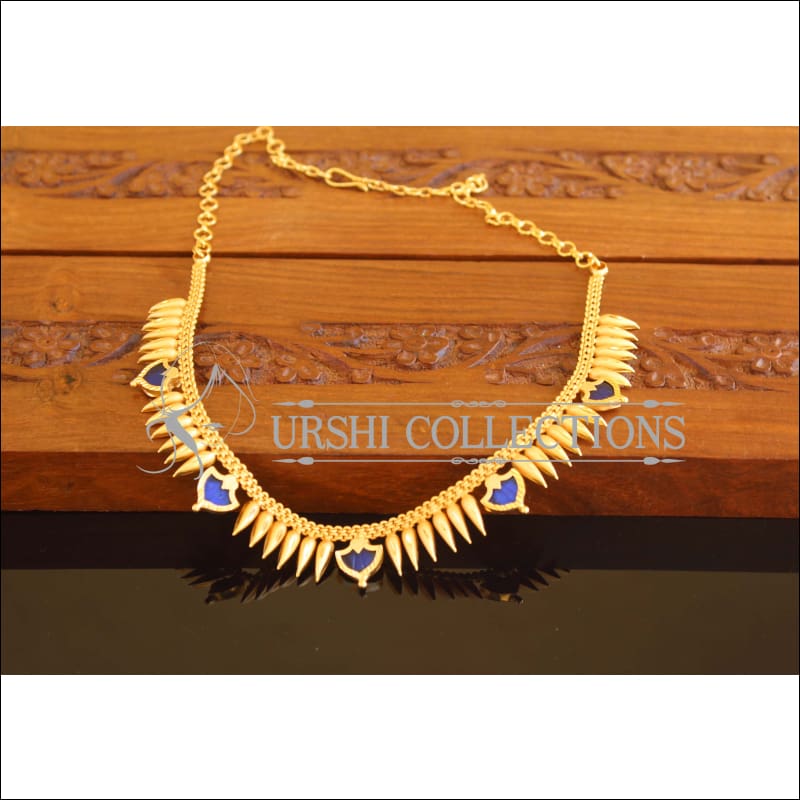 Designer Gold Plated Palakka Necklace M2093 - Set