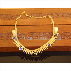 Designer Gold Plated Palakka Necklace M2093 - Set