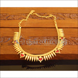 Designer Gold Plated Palakka Necklace M2094 - Set