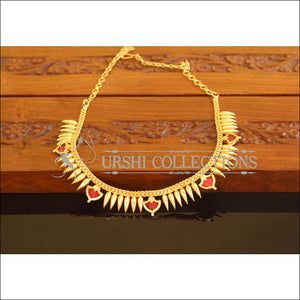 Designer Gold Plated Palakka Necklace M2094 - Set