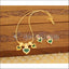 Designer gold plated palakka necklace set M906