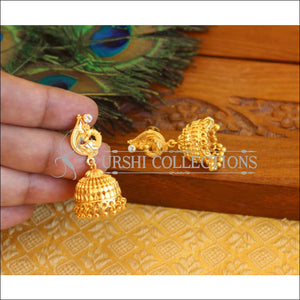 Designer Gold Plated Peacock Earrings M2835 - EARRINGS