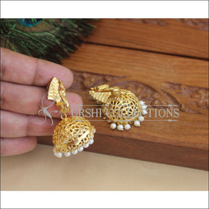 Designer Gold Plated Peacock Earrings M2882 - EARRINGS