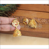 Designer Gold Plated Peacock Earrings M2952 - EARRINGS