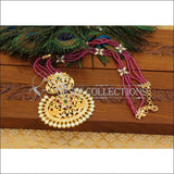 Designer Gold plated peacock handmade necklace M758 - Necklace Set