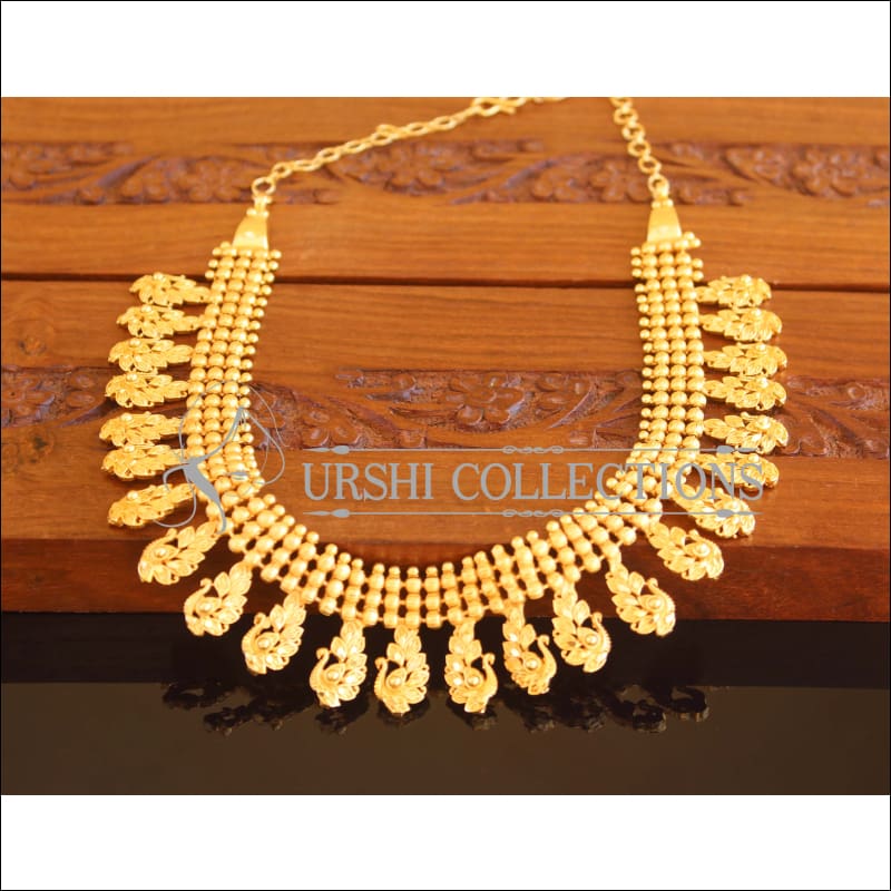 Designer Gold Plated Peacock Necklace M2104 - Set