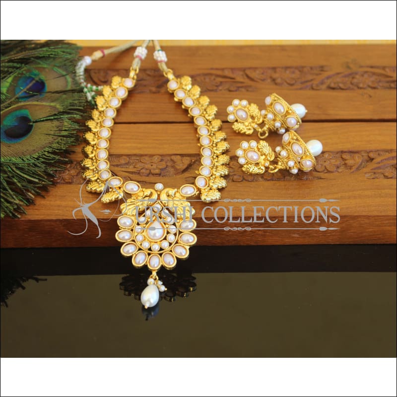 Designer Gold Plated Peacock Necklace M2323 - Set