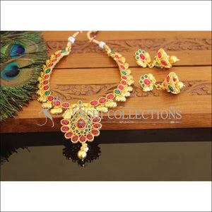 Designer Gold Plated Peacock Necklace M2324 - Set