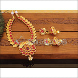 Designer Gold Plated Peacock Necklace M2325 - Set