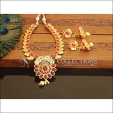 Designer Gold Plated Peacock Necklace M2325 - Set