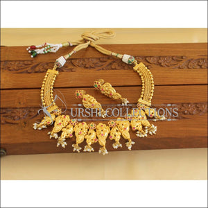 Designer Gold Plated Peacock Necklace Set M1885 - Necklace Set