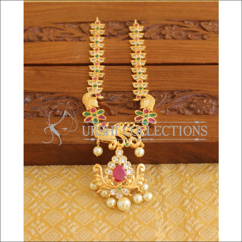 Designer Gold Plated Peacock Necklace Set M2019 - Necklace Set