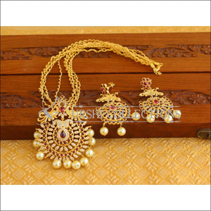 Designer Gold Plated Peacock Necklace Set M2022 - Necklace Set