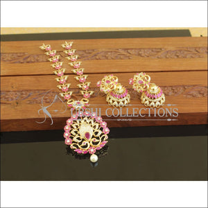 Designer Gold Plated Peacock Ruby Necklace Set M2718 - Necklace Set